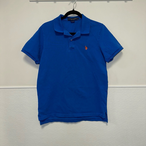Men's U.S. Polo Assn. Polo Shirt, M, Blue & orange Collard shirt - Picture 1 of 7